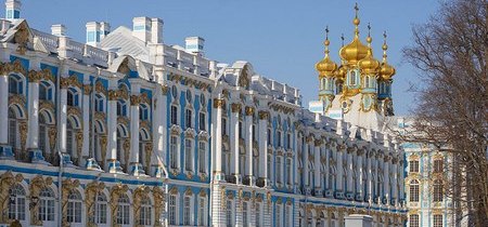 Palacio de Catalina o Tsarkoe Selo en Pushkin